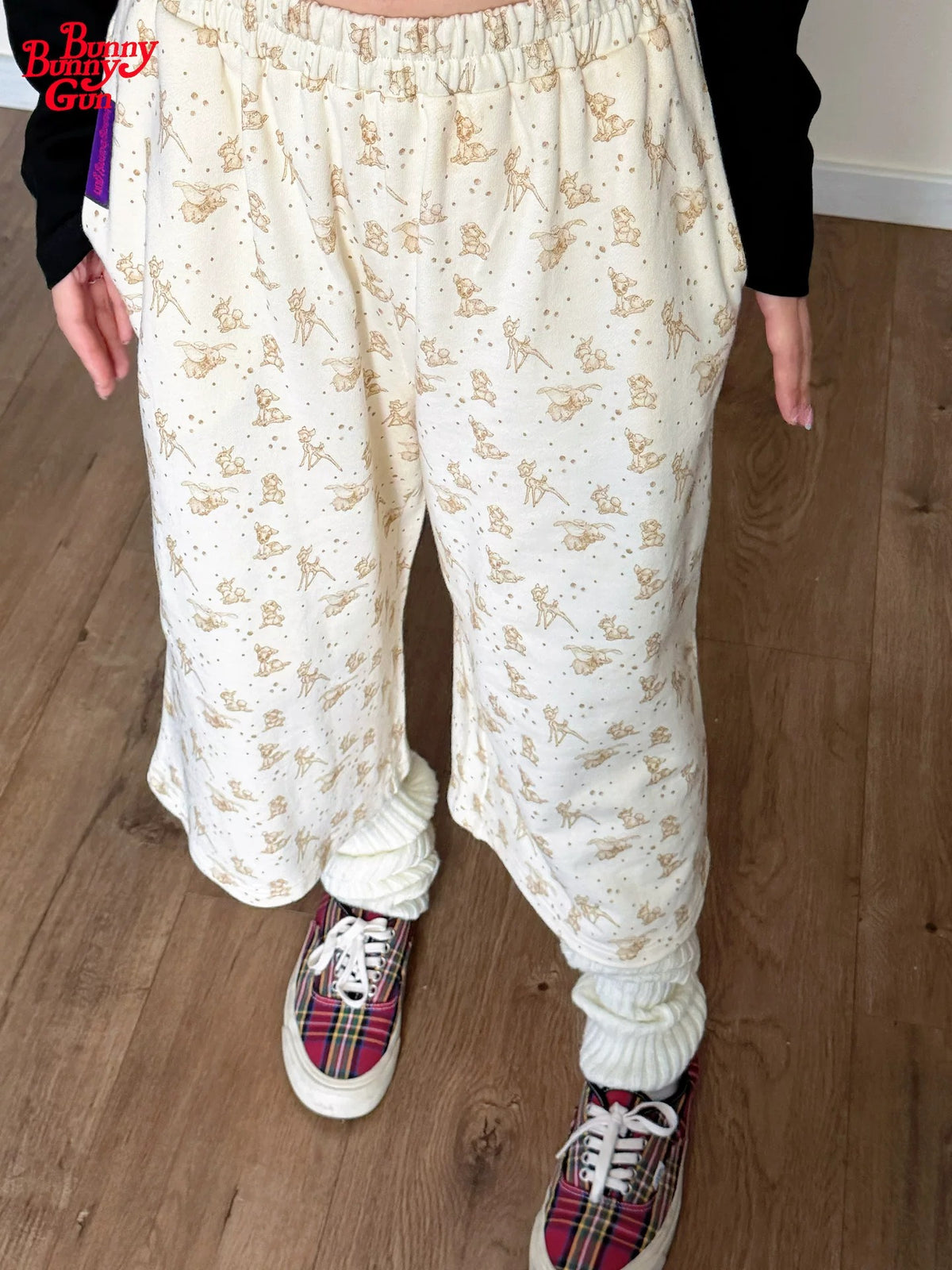 bunnybunnygun - Oversized Elastic Waist Cropped Pants pants bunnybunnygun