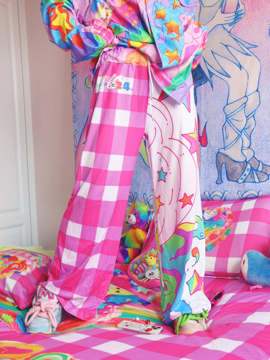 LEERROO Flared Pants | Loose Fit Colorful Trousers pants Leerroo