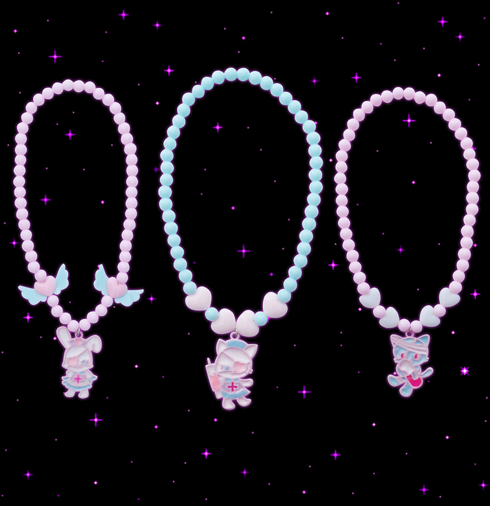 NIHONKIDS - Fairy Decora Beaded Pastel Choker Necklace necklace NIHON KIDS