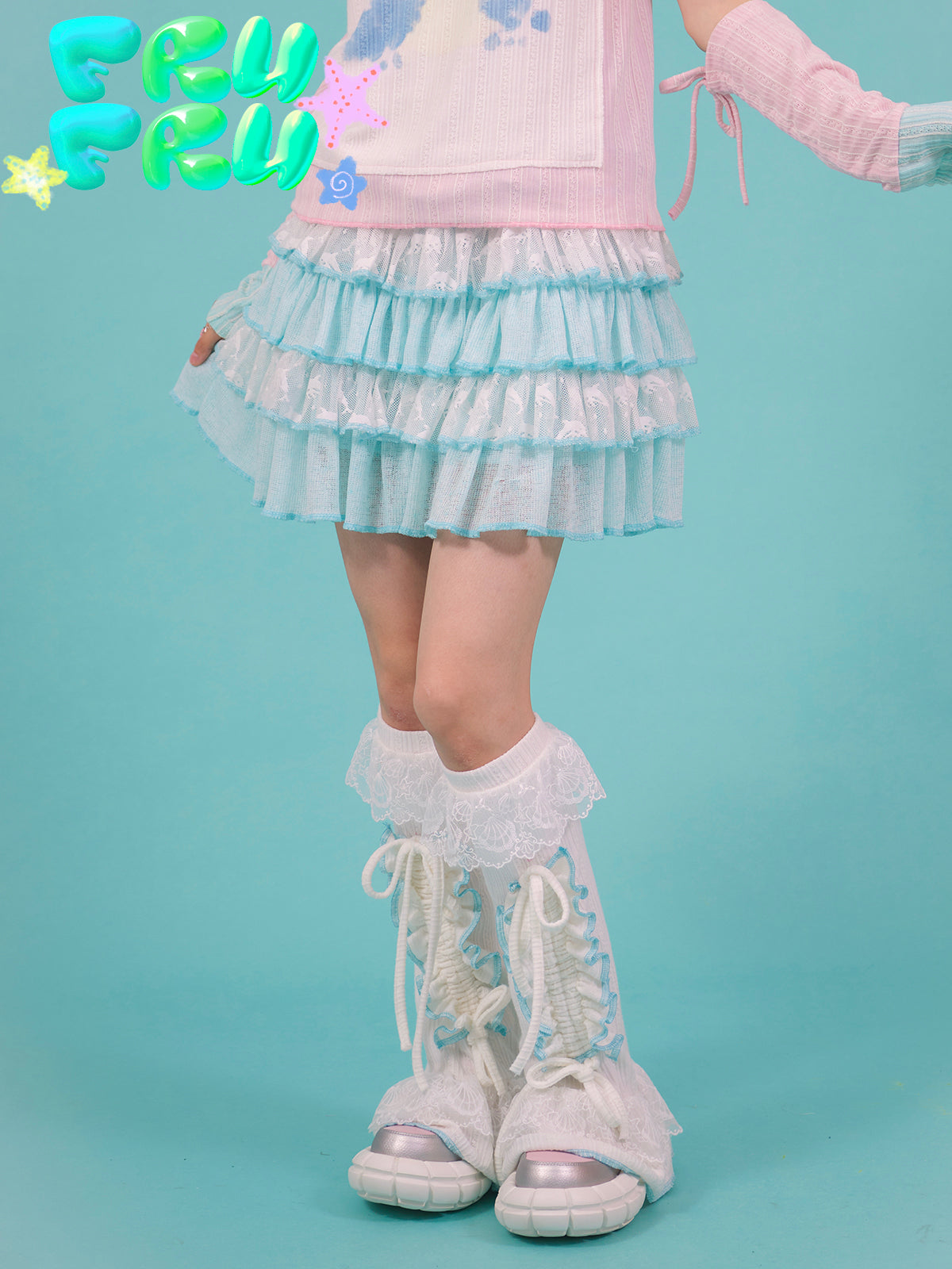 FruFru Summer Decora Skirt | Lace Blue Cake Skirt | Puffy Tulle Skirt skirt frufru