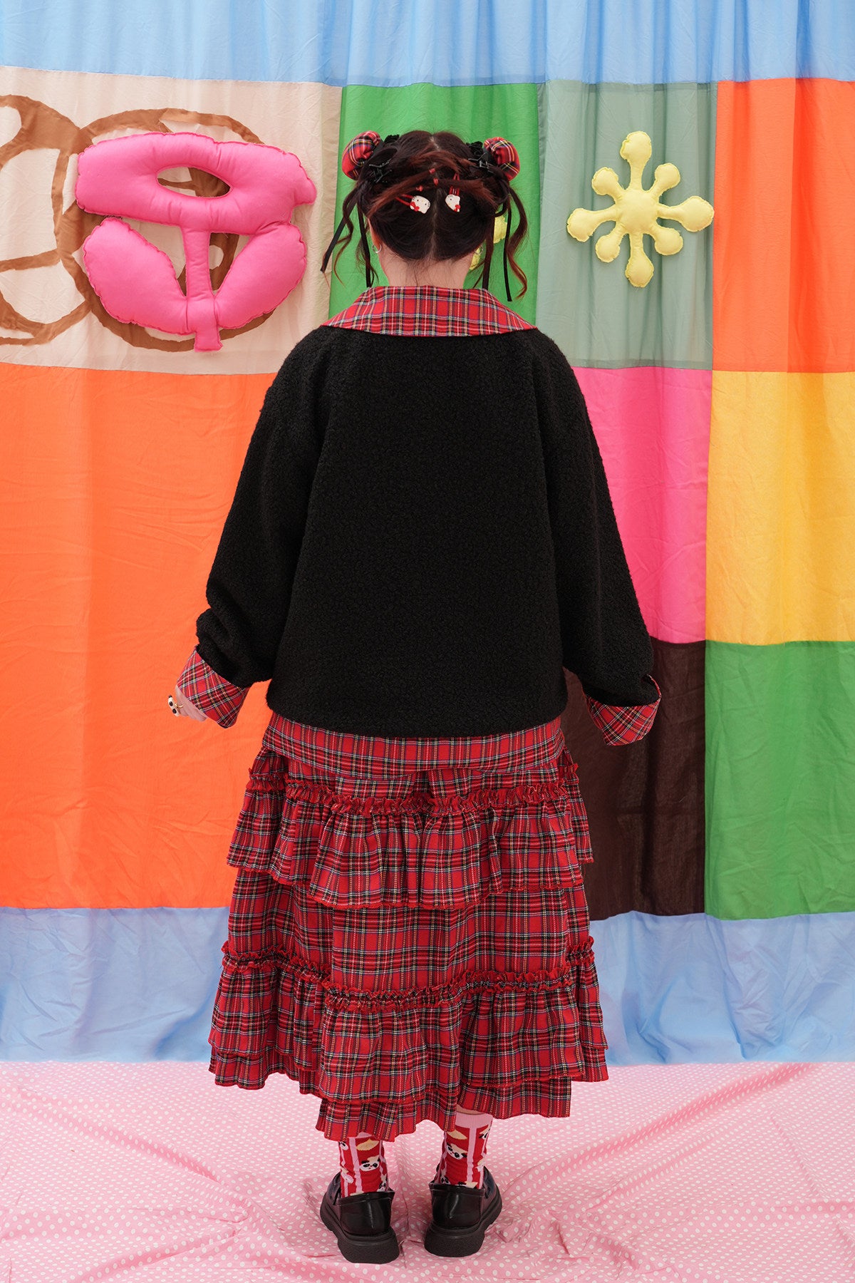 NIKKOU - Embroidered Bouclé Jacket with Peter Pan Collar jacket Nikkou home