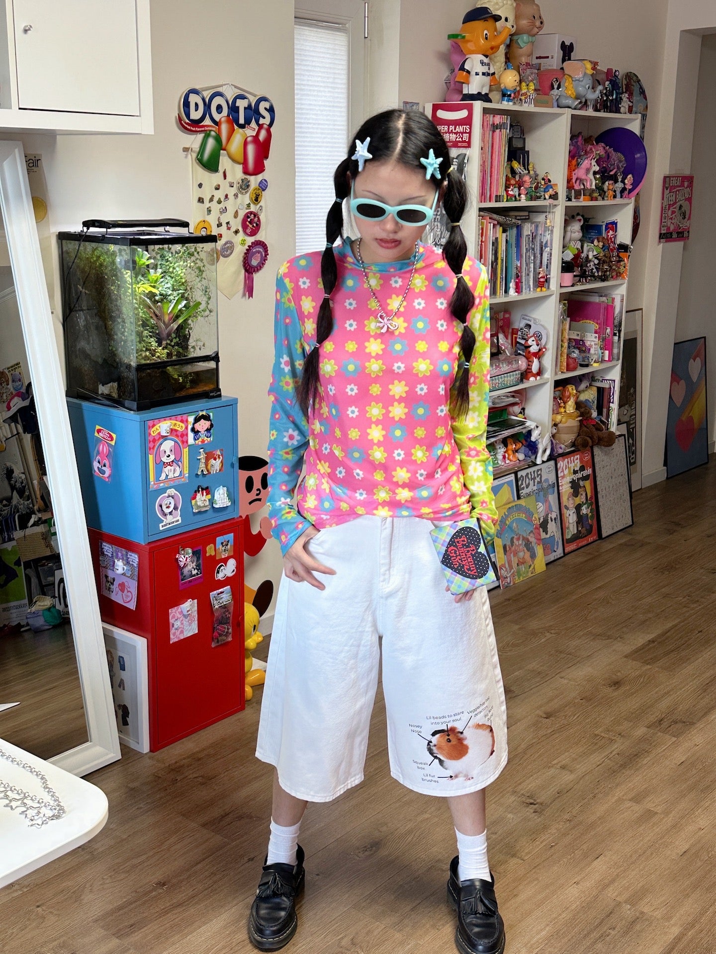 Decora Kei Mesh Shirt – Oversized Long Sleeve shirt bunnybunnygun