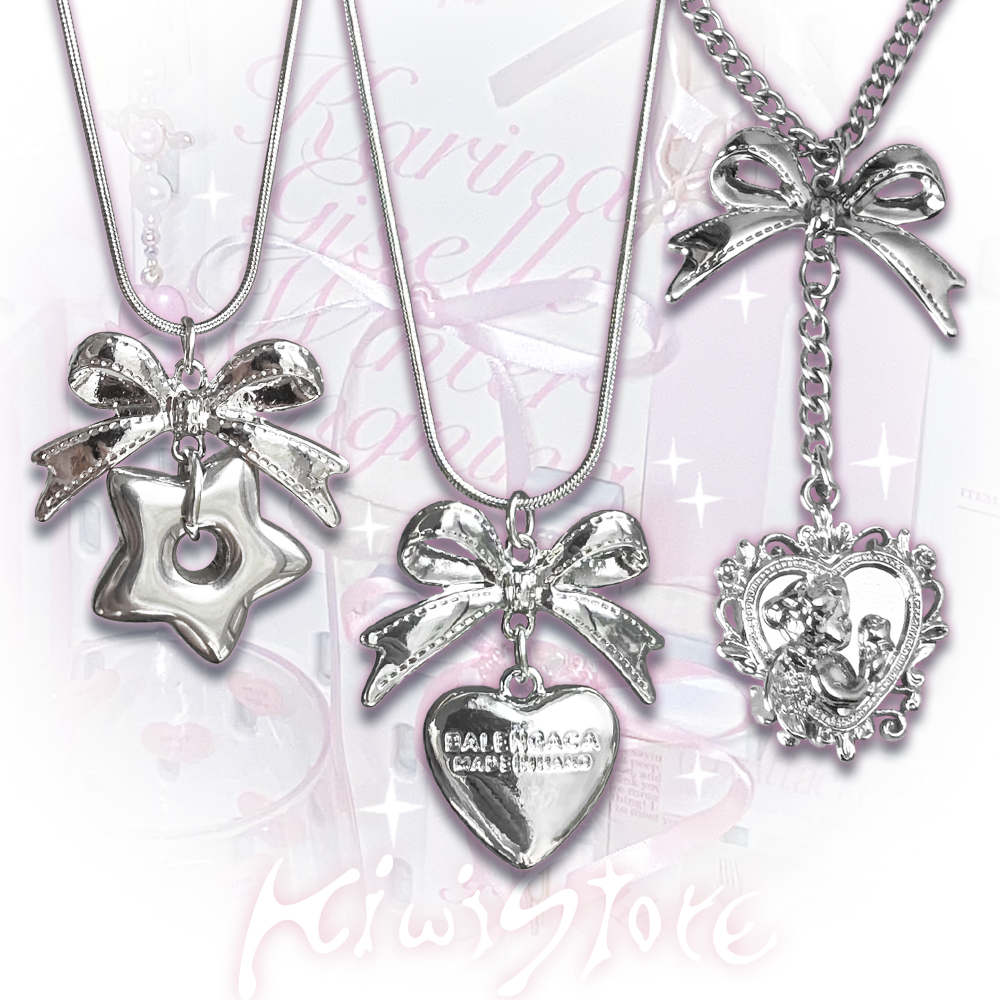 Kiwi Store - Y2K Ballerina Angel Ribbon Necklace necklace kiwi store