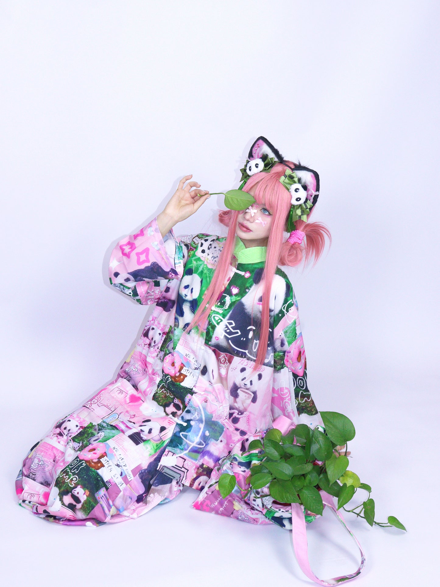 LEERROO – Y2K Panda Patchwork Chinese Style Tang Suit Jacket shirt Leerroo