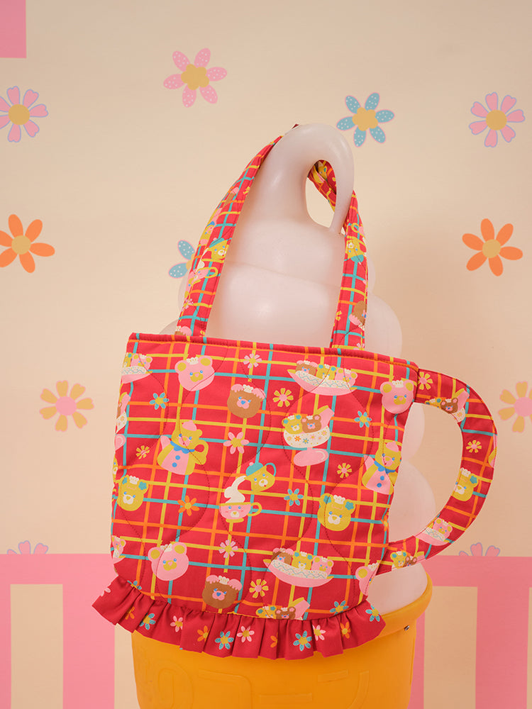NIKKOU - Kawaii Teacup Zipper Crossbody Bag bag Nikkou home