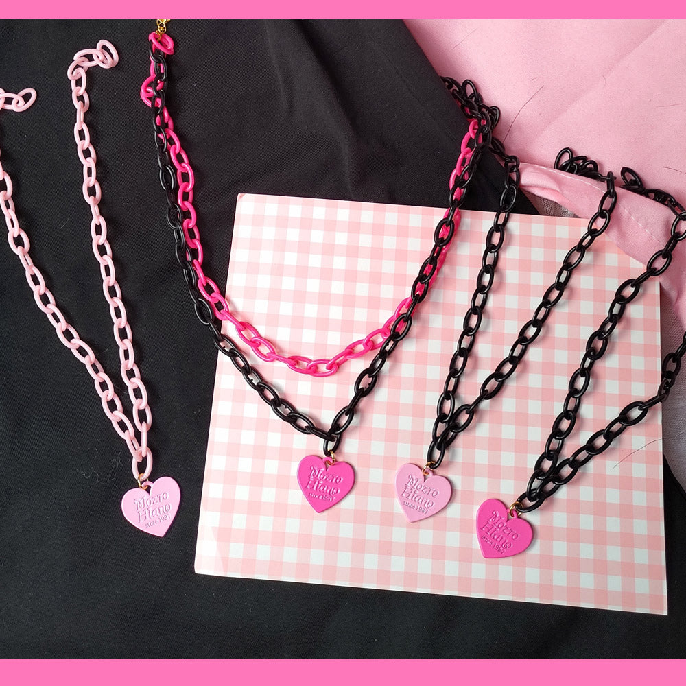 maojiang - Kawaii Heart Necklace Y2K Harajuku Simple Pendant necklace maojiang
