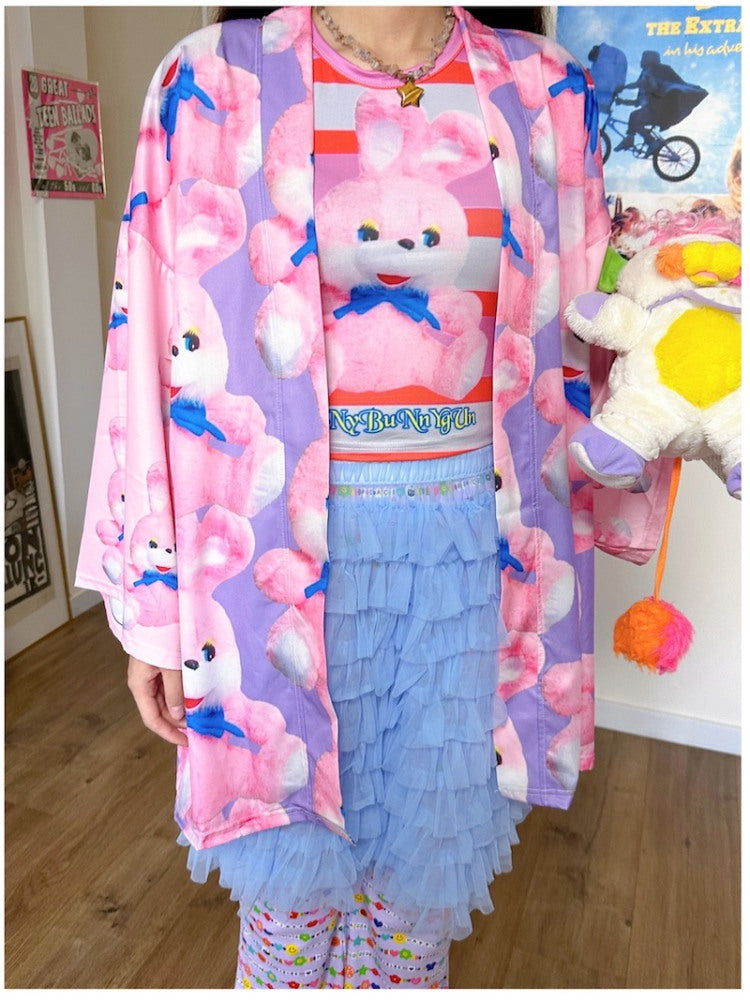 Decora Kei Cover-Up Jacket – Oversize Pink shirt bunnybunnygun