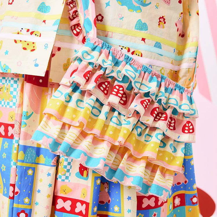 NIKKOU Home Printed Cake Bag Shoulder Bag – Cute Japanese Bag Fun Colorful Bag bag Nikkou home