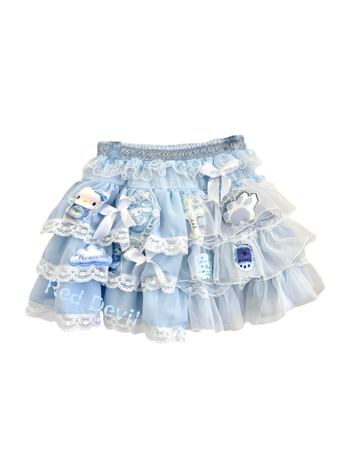 RedDevil Decora Skirt Spice Girl Sweet Puff Skirt Cute Gyaru Skirt skirt Red Devil