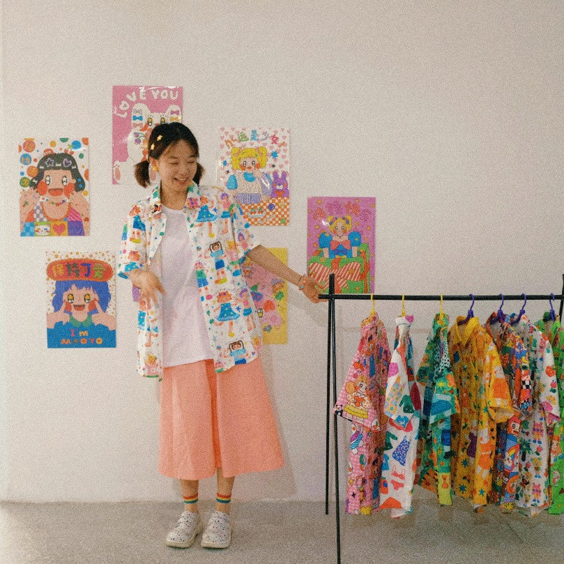 MooYo - Kidcore Doodle People Print Shirt shirt MOOYO