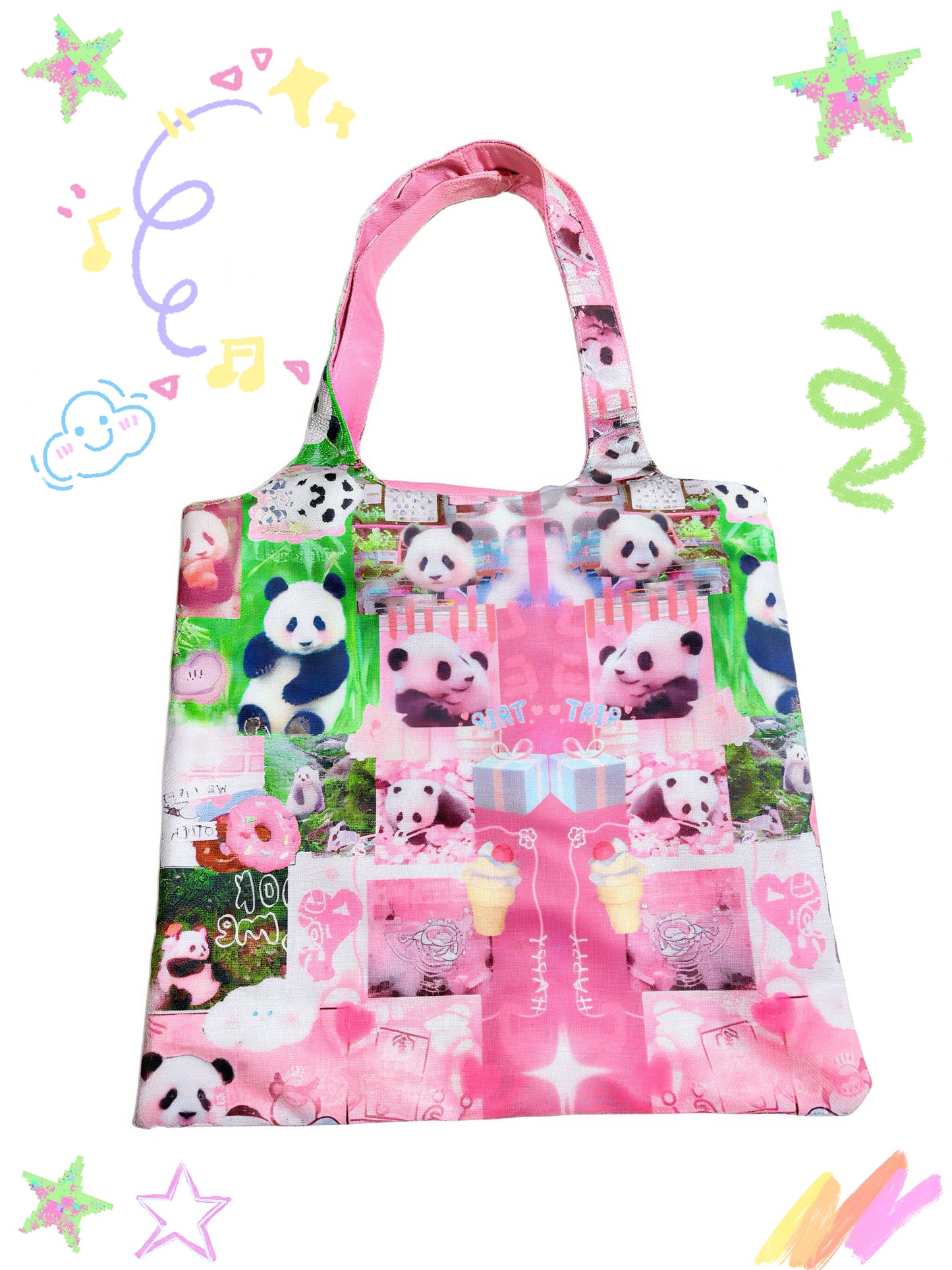 LEERROO – Panda Diary Canvas Tote Bag bag Leerroo