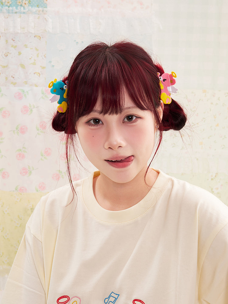 NIKKOU Kawaii Acetate Hair Accessory | Harajuku Angel Bear Hair Claw Clip hair clip Nikkou home