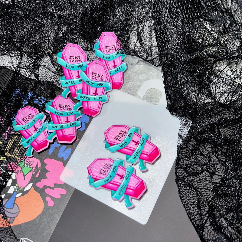 StrangeLab Decora Hair Clip | Ghost Tombstone Punk Hair Clip | Decora Kei Bangs Clip hair clip strangelab