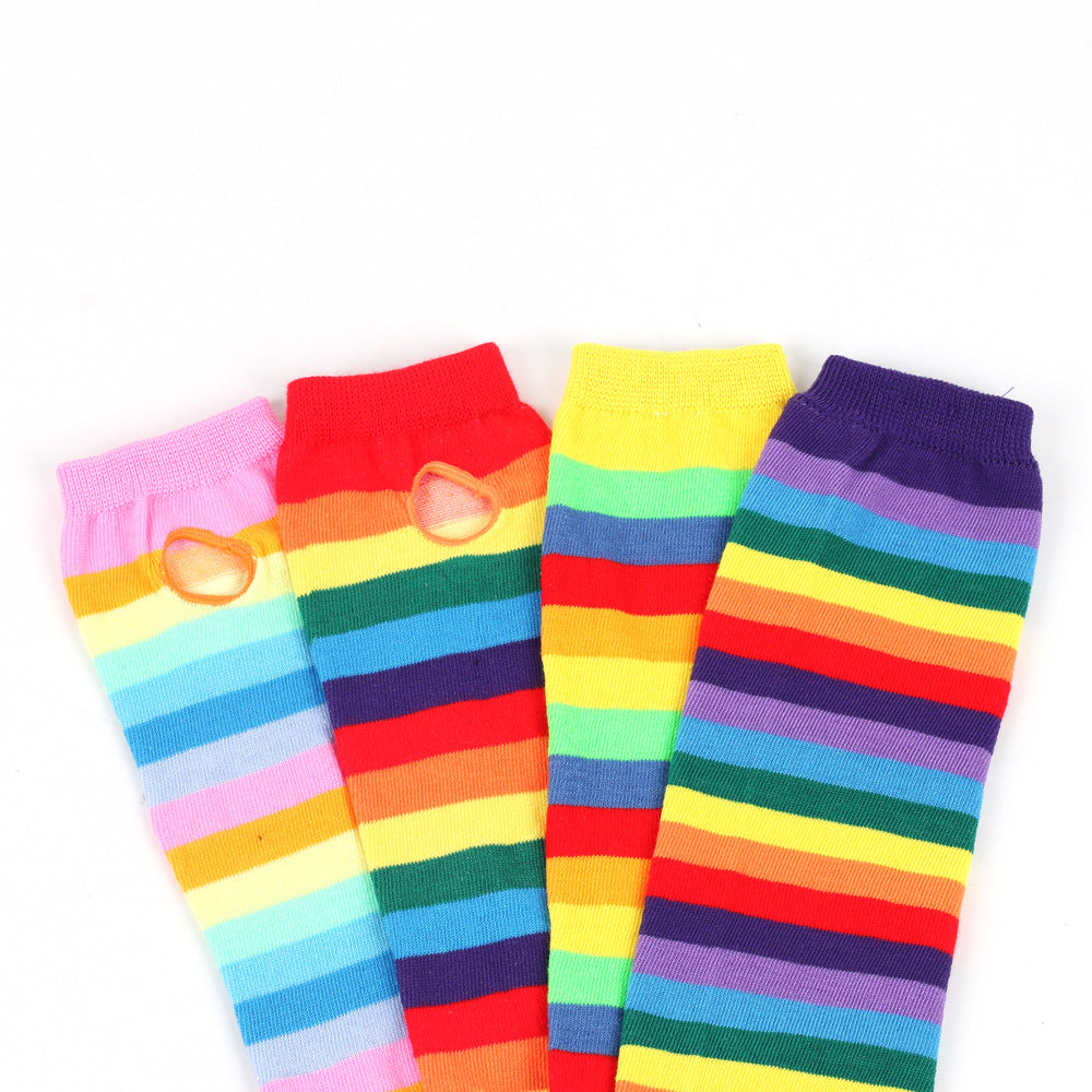 Decora Kei Rainbow Knit Arm Warmers Stretchy sleeves Land Decora