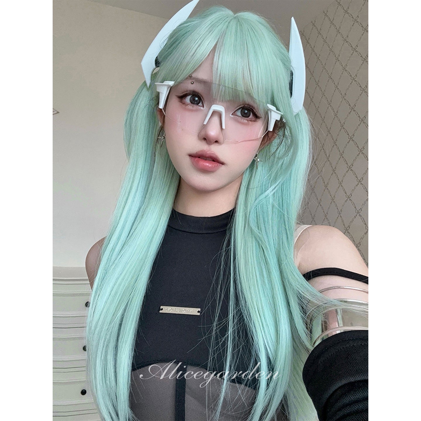 Alice Garden - Mint Green Straight Long Wig wig Alice Garden