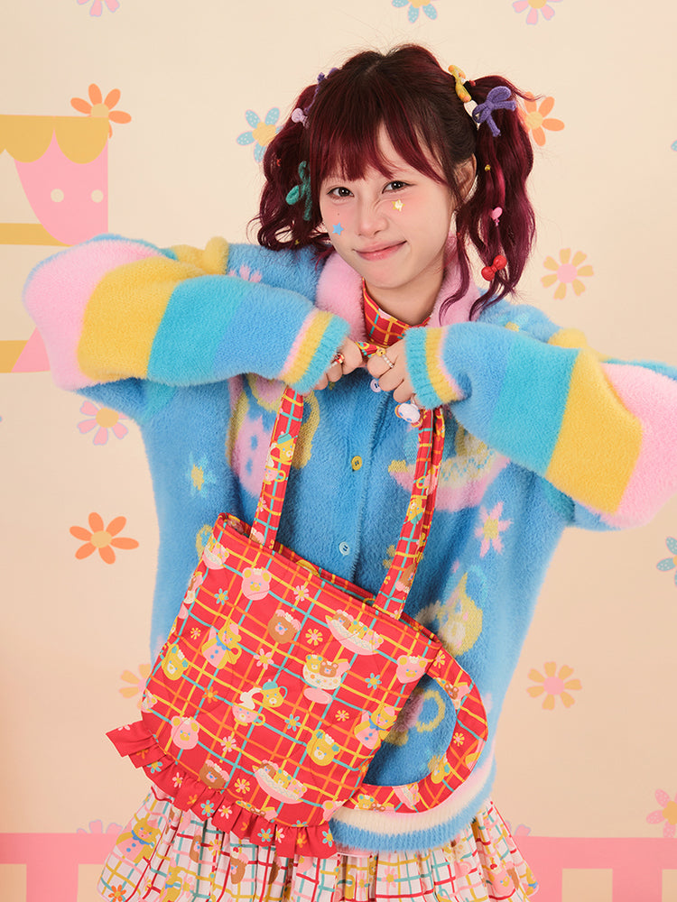 NIKKOU - Kawaii Teacup Zipper Crossbody Bag bag Nikkou home