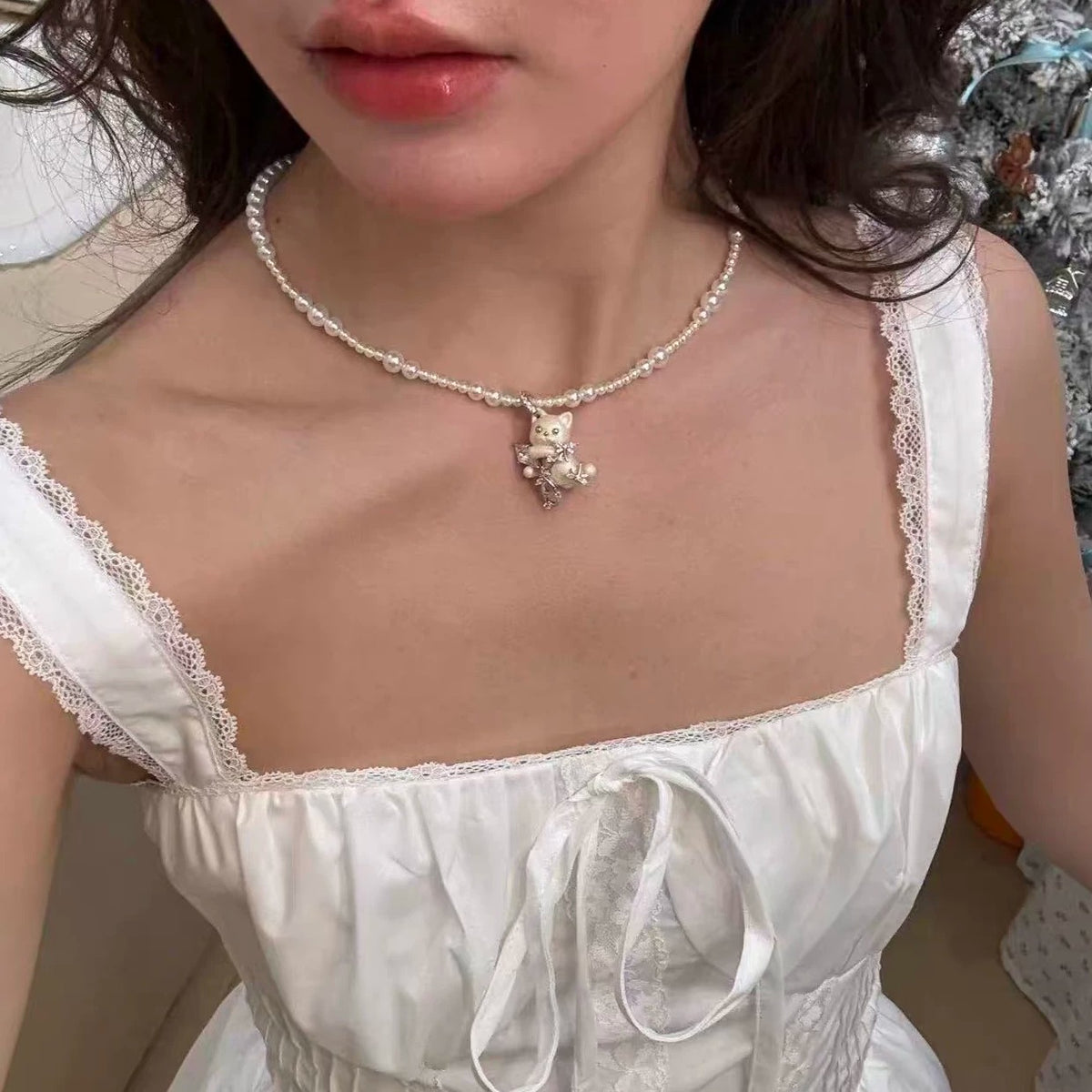 Kiwi Store - Y2K Full Cat Ring Necklace accessory kiwi store