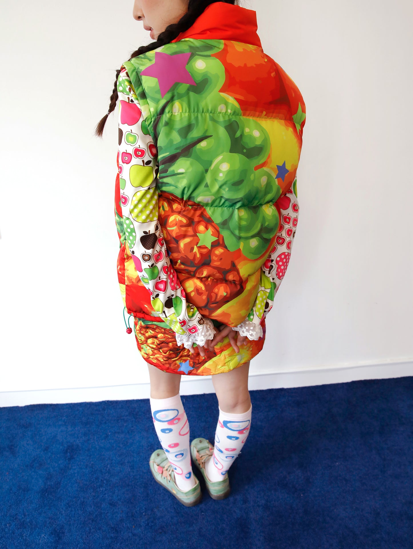 FRUITS - Kawaii Fruit Star Reversible Puffer Vest vest Fruits