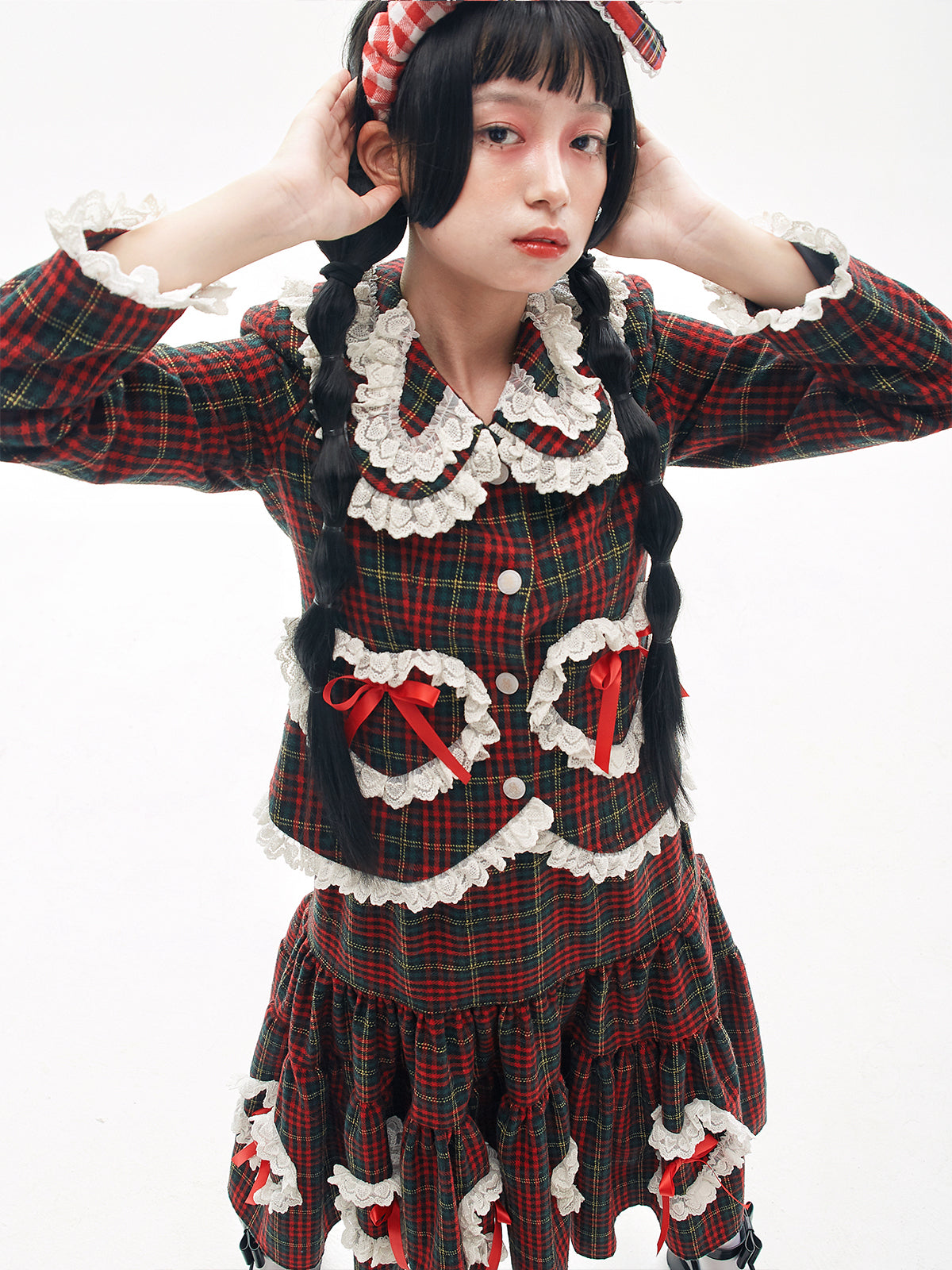 SOS MEME CLUB - Showa Retro Red Blazer jacket SOS MEME CLUB