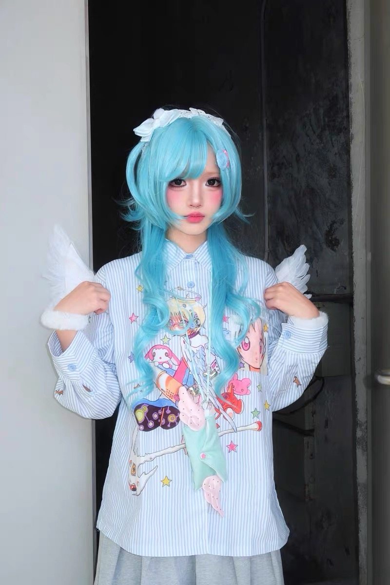 BlackBerry - Harajuku Stripe Shirt shirt BlackBerry