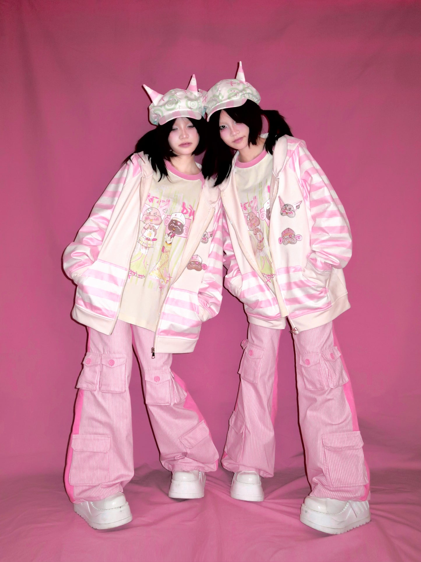 YJM with biubiu Patchwork Cargo Jeans – Harajuku Streetwear Vintage Denim Pants pants YJM with biubiu