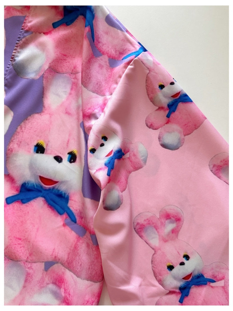Decora Kei Cover-Up Jacket – Oversize Pink shirt bunnybunnygun
