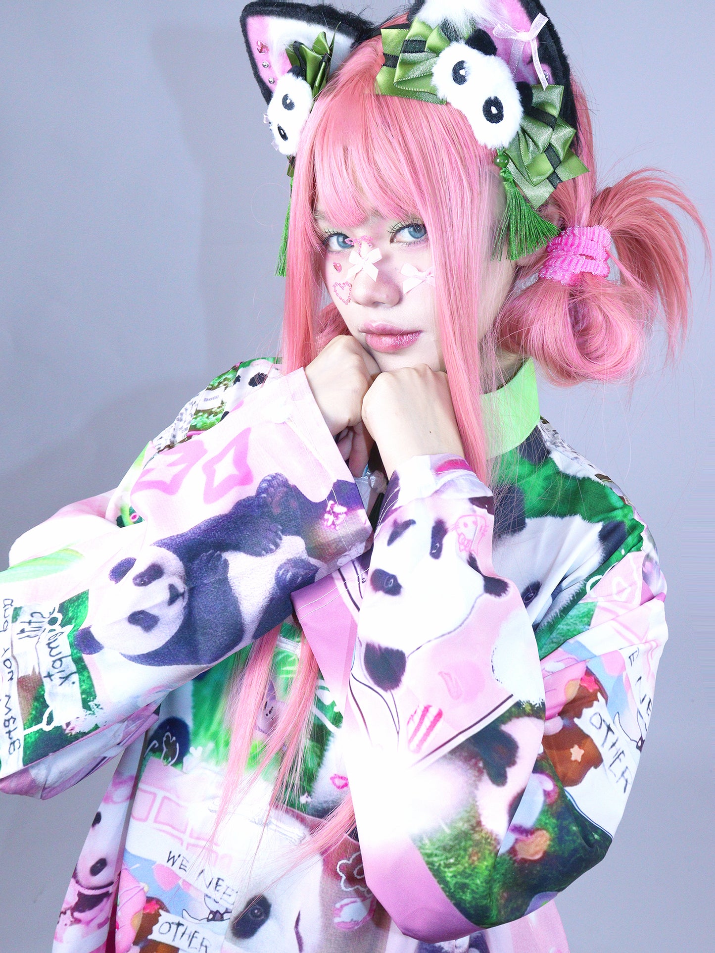 LEERROO - Kawaii Plush Panda Headband Hair Accessory hair clip Leerroo