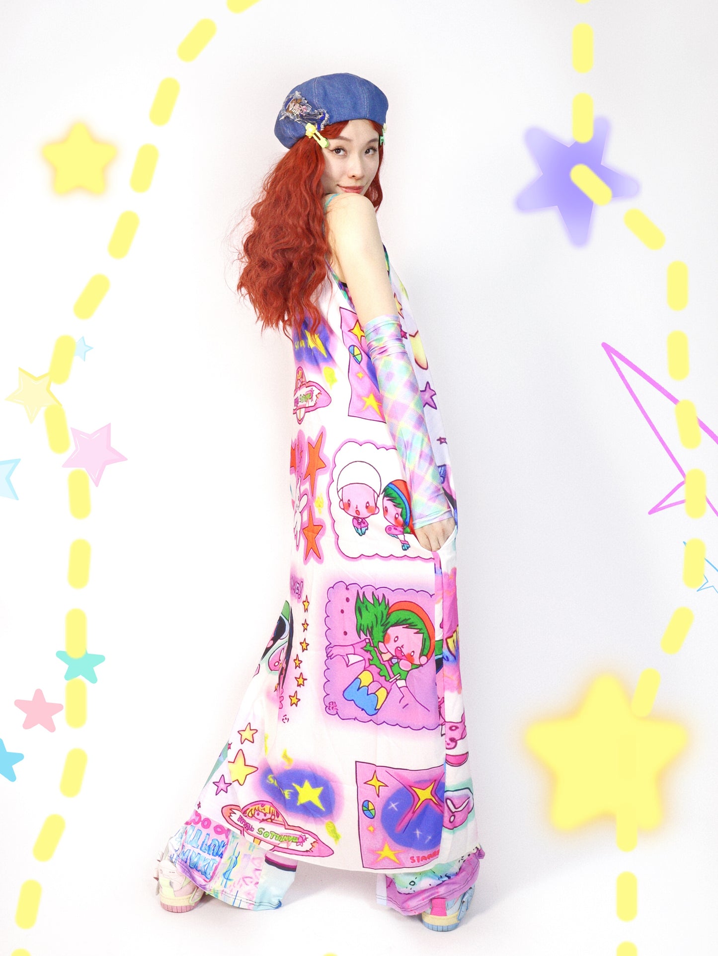 Harajuku Dress Cute Print Dress Loose Leisure Dress dress Leerroo