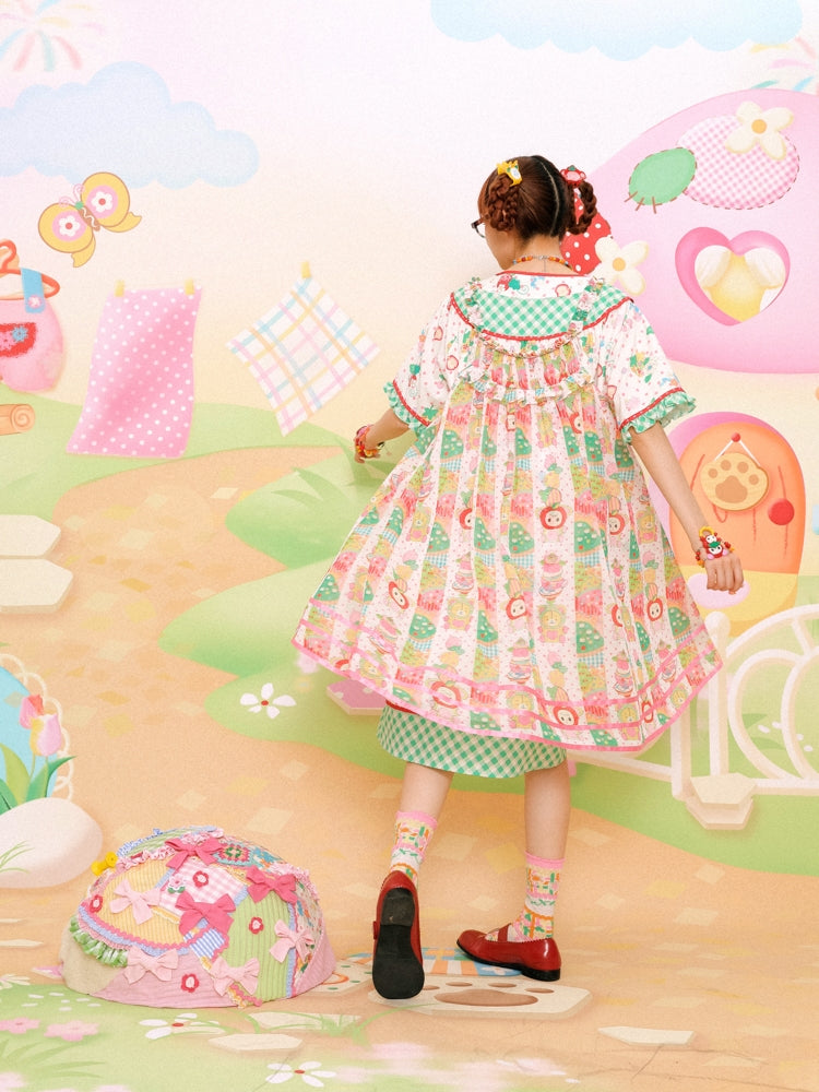 Lutra Jump Dress Chiffon Print Dress Cute Layered Cami Dress dress Lutra Jump