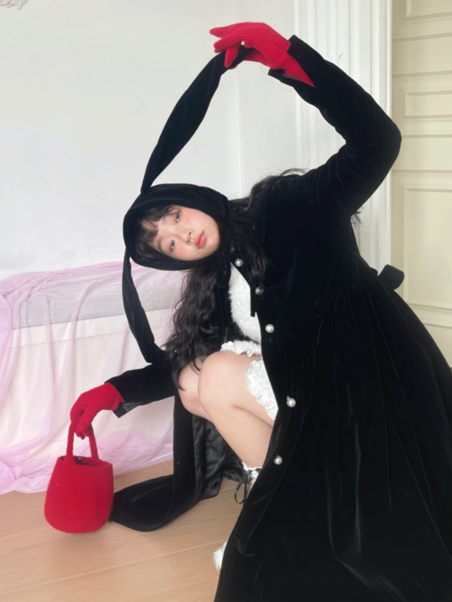 Daytoday Everyday Institute Harajuku Hat Fuzzy Bow Warm Bunny Ear Hat hat daytoday everyday institute