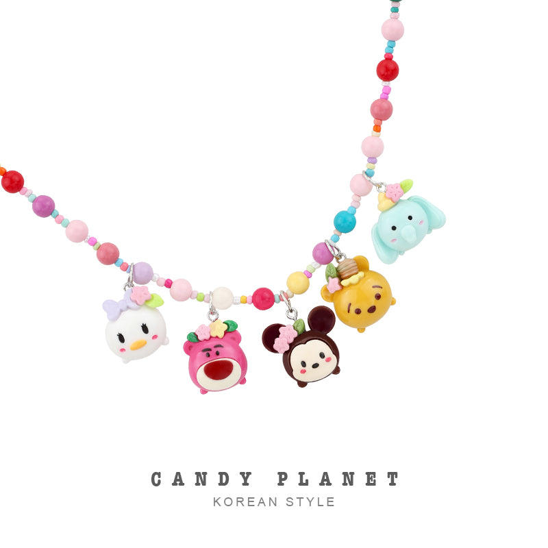 Candy Planet - Decora Kei Mickey Head Colorful Beaded Necklace necklace candy planet