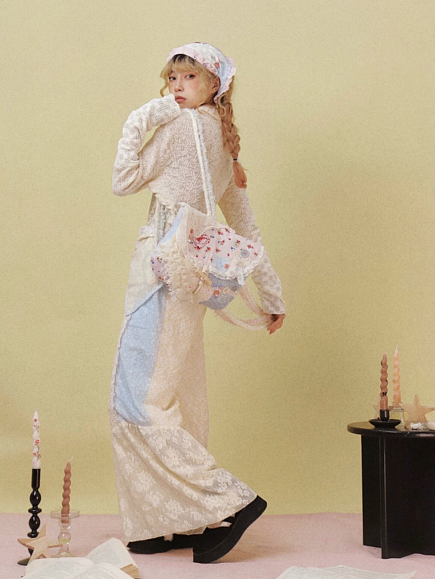 Disorder - Kawaii Lace Panel Wide Leg Pants pants Disorder