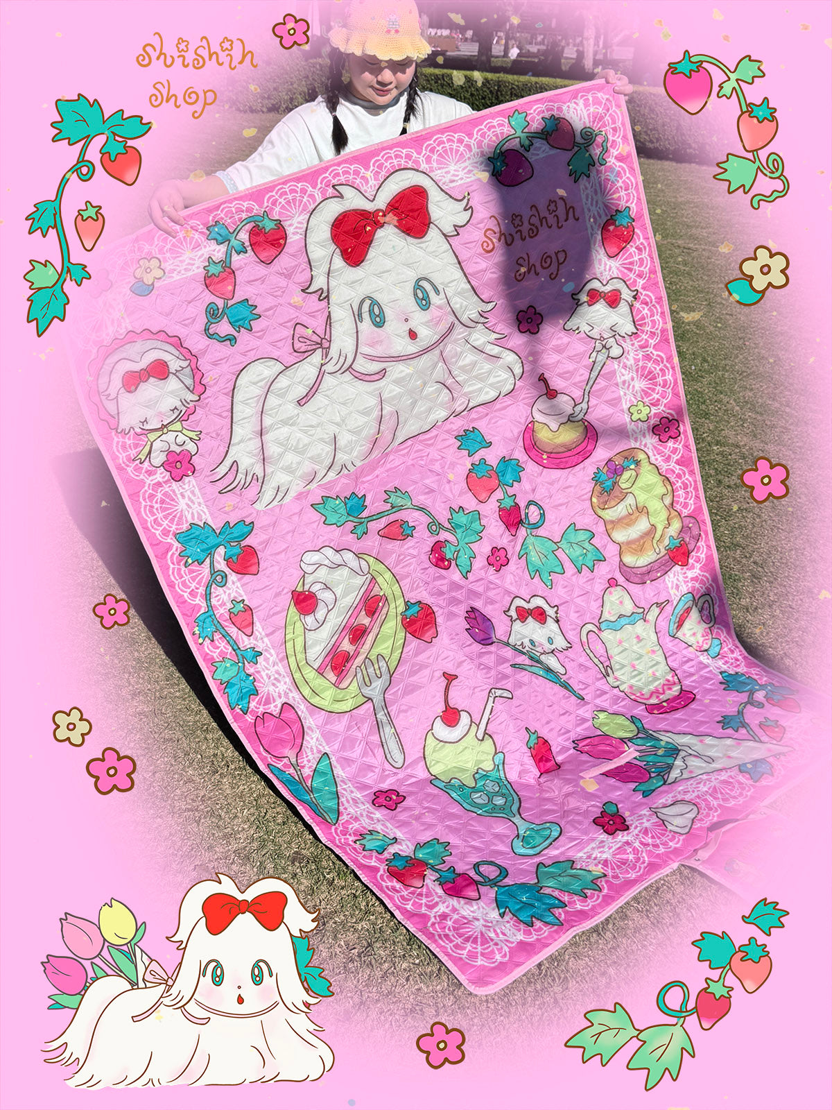 shishihshop Picnic Blanket | Original Design Outdoor Mat | Waterproof & Sunshade Function Mat mat shishihshop