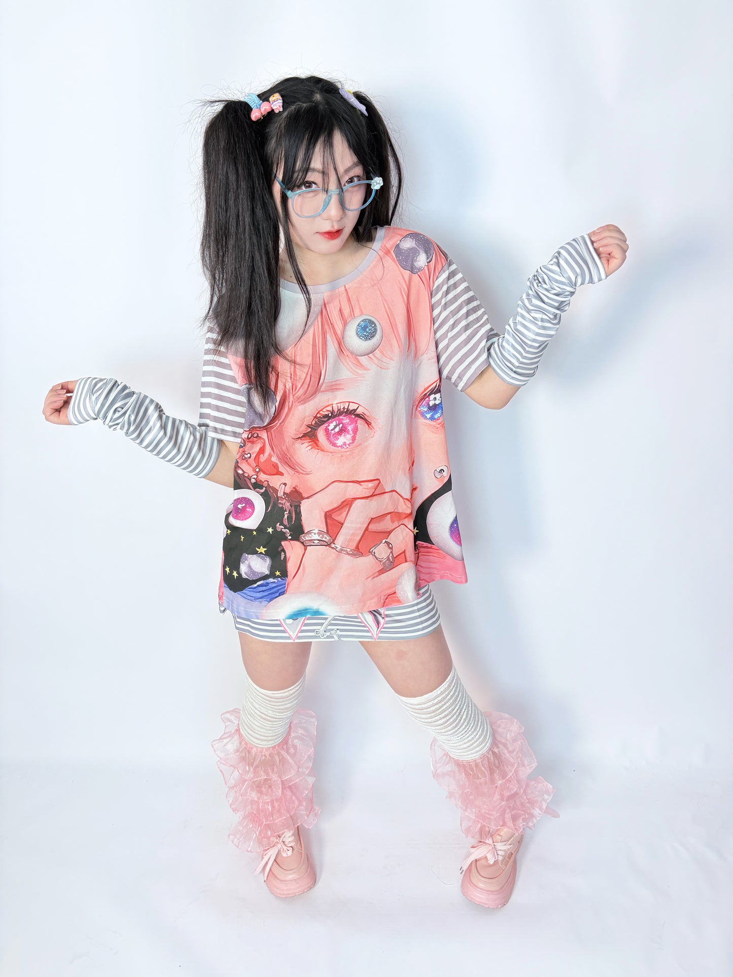 LEERROO Eye Earth Tee | Harajuku Y2K Oversized Cotton T-shirt tshirt Leerroo