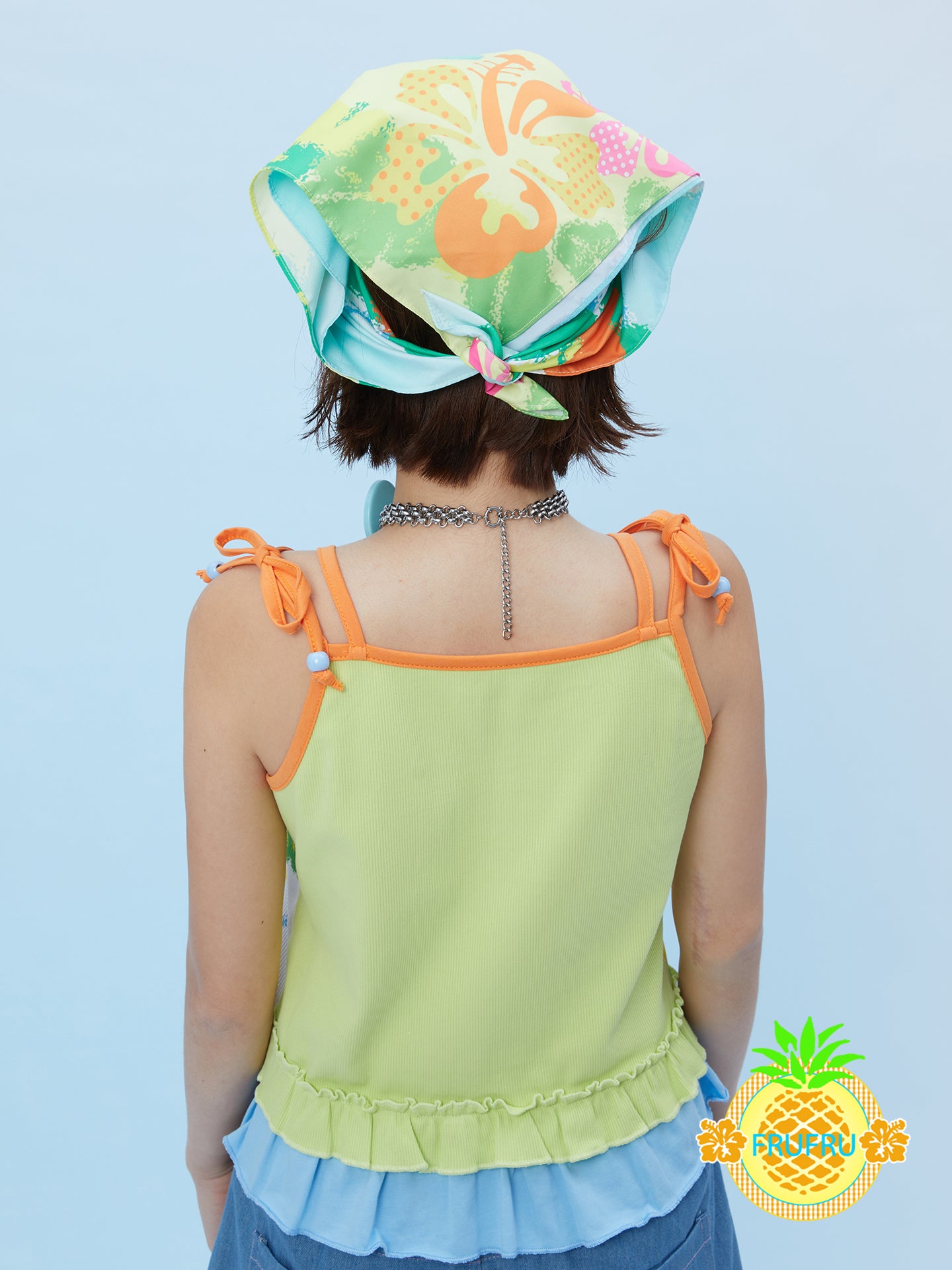 Frufru Kawaii Cartoon Head Scarf | Harajuku Girlcore Hair Accessory Kerchief Land Decora