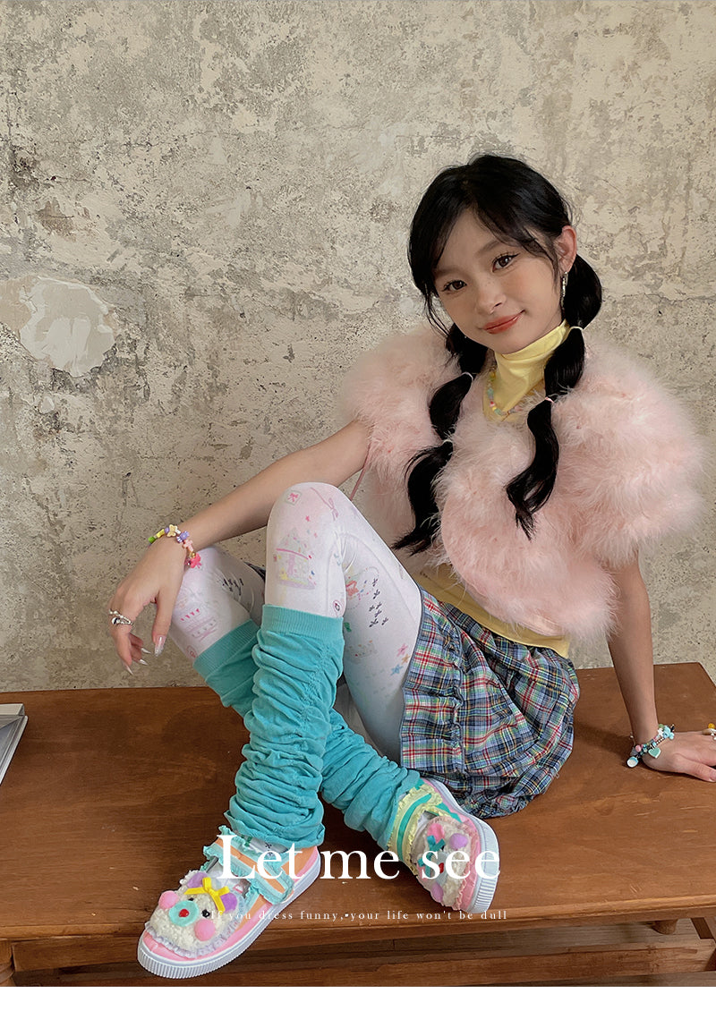 LET ME SEE Ballet Leg Warmers | Ruffled Textured Leg Covers leg warmmers let me see