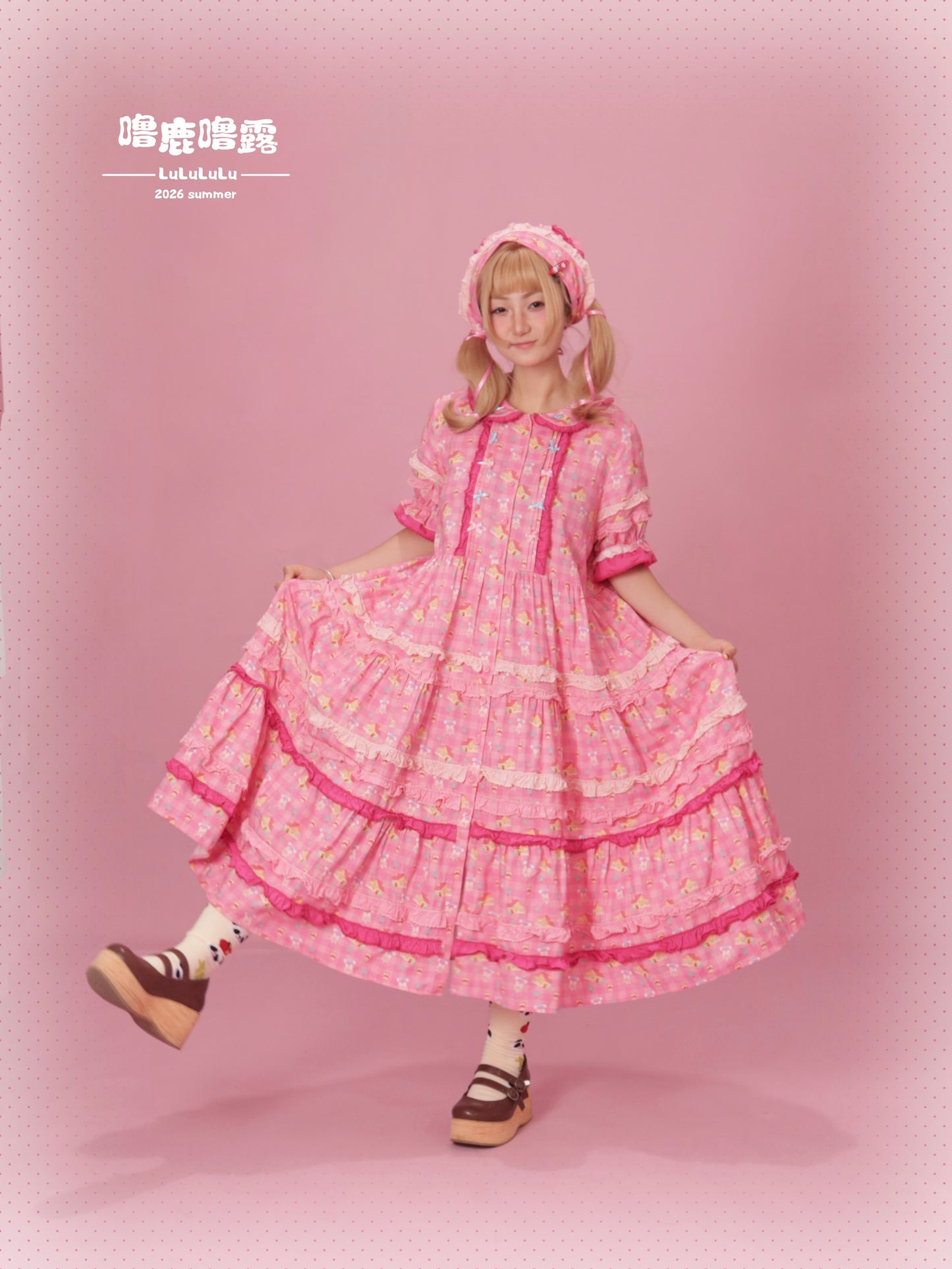 Lulululu - Fairy Tale Print Cotton Lolita Dress dress LULULULU
