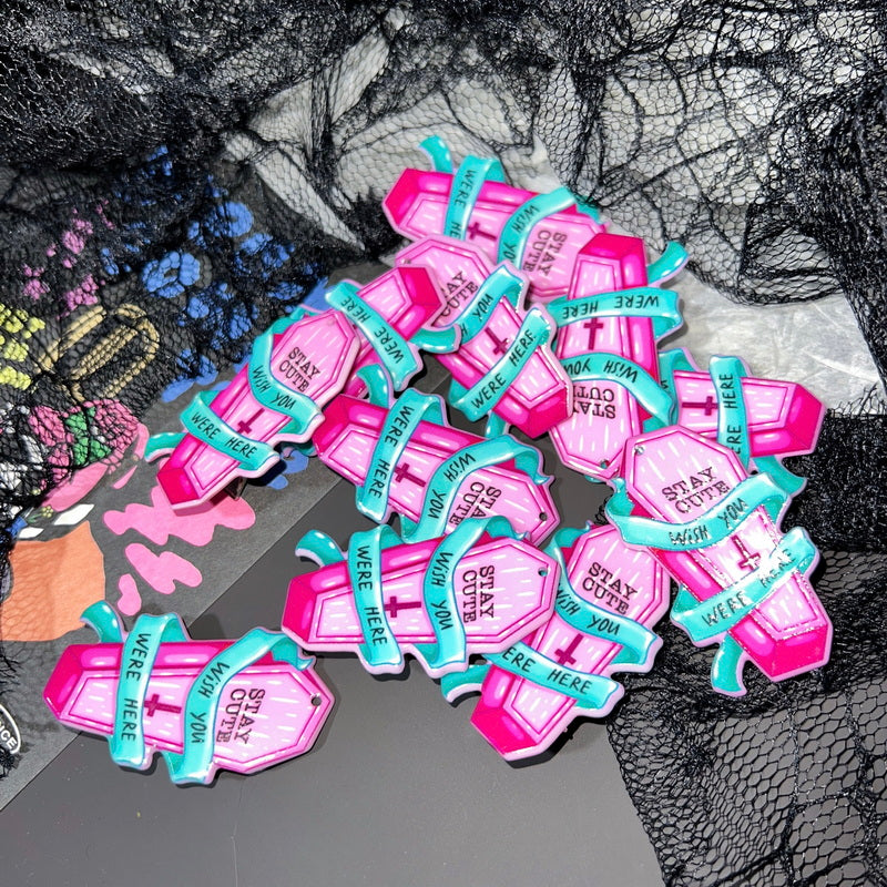 StrangeLab Decora Hair Clip | Ghost Tombstone Punk Hair Clip | Decora Kei Bangs Clip hair clip strangelab