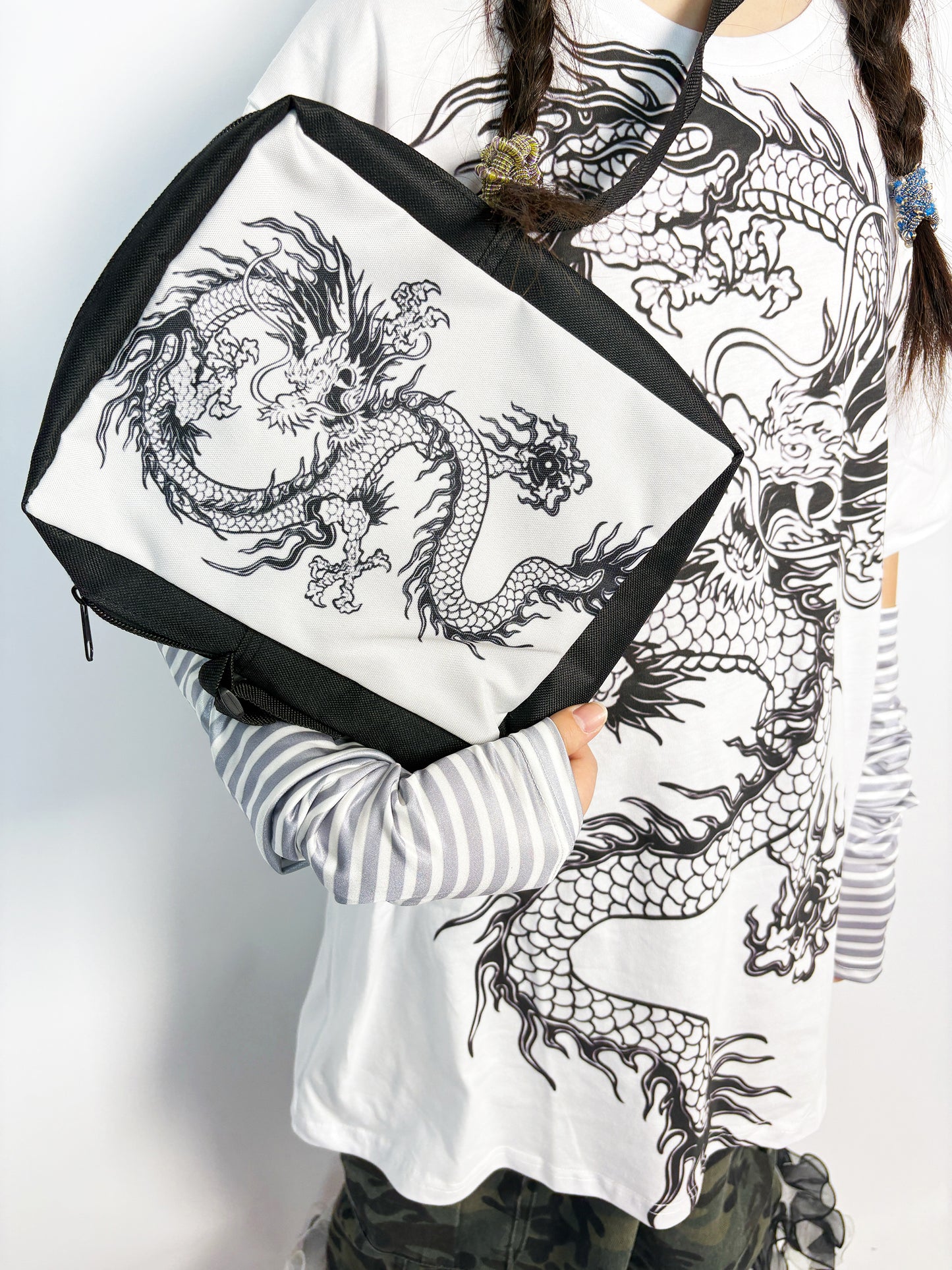LEERROO - Chinese Style Dragon Pattern Shoulder Bag bag Leerroo