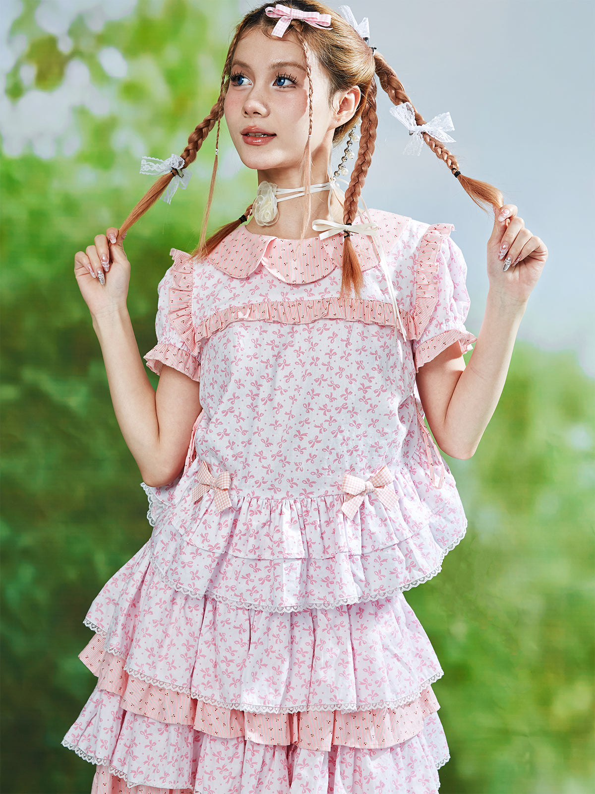 SOS MEME CLUB – Showa Pink Doll Collar Shirt shirt SOS MEME CLUB
