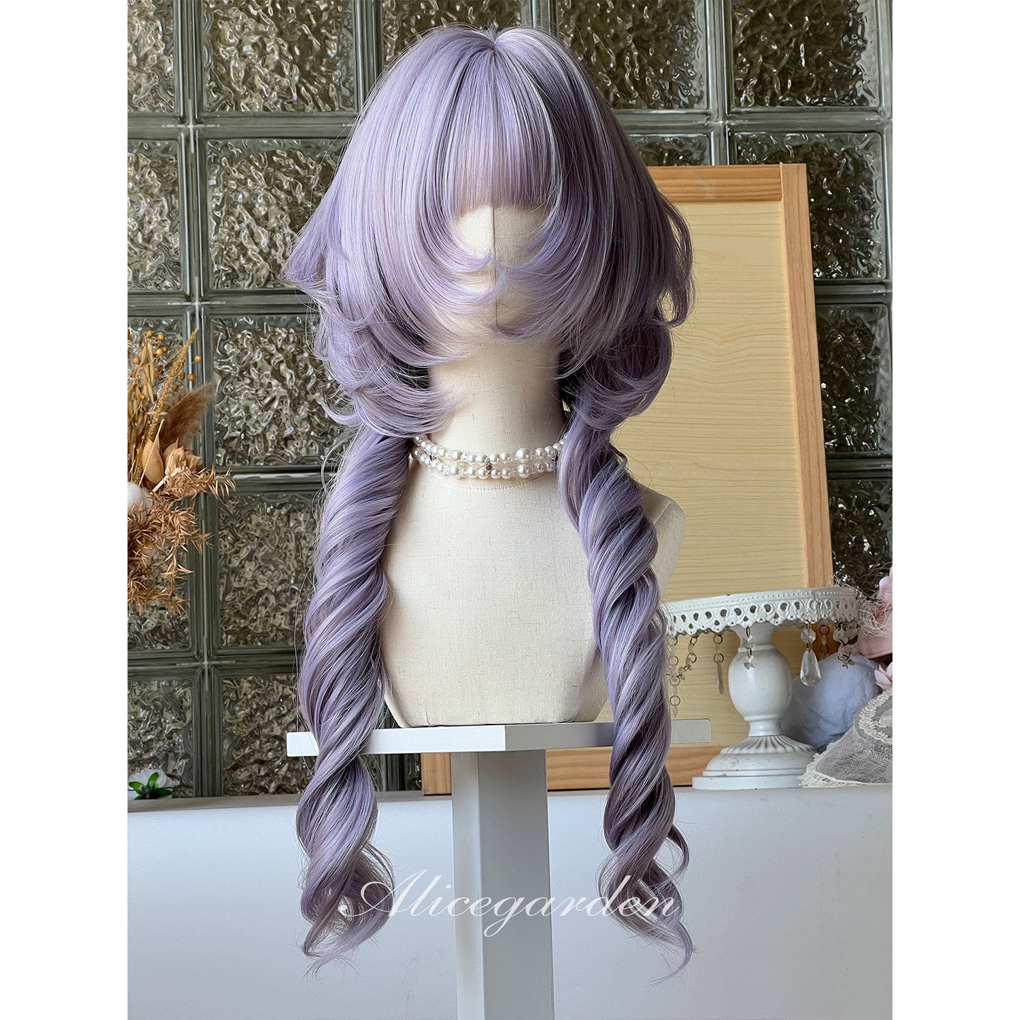 Alice Garden - Purple Long Curly Wig | Lolita Anime Inspired JK Hair wig Alice Garden