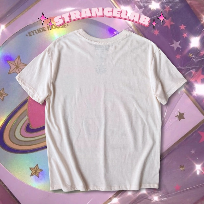 Strangelab – Y2K Holographic Kitty Tee in Sweet & Spicy Millennium Style tshirt strangelab