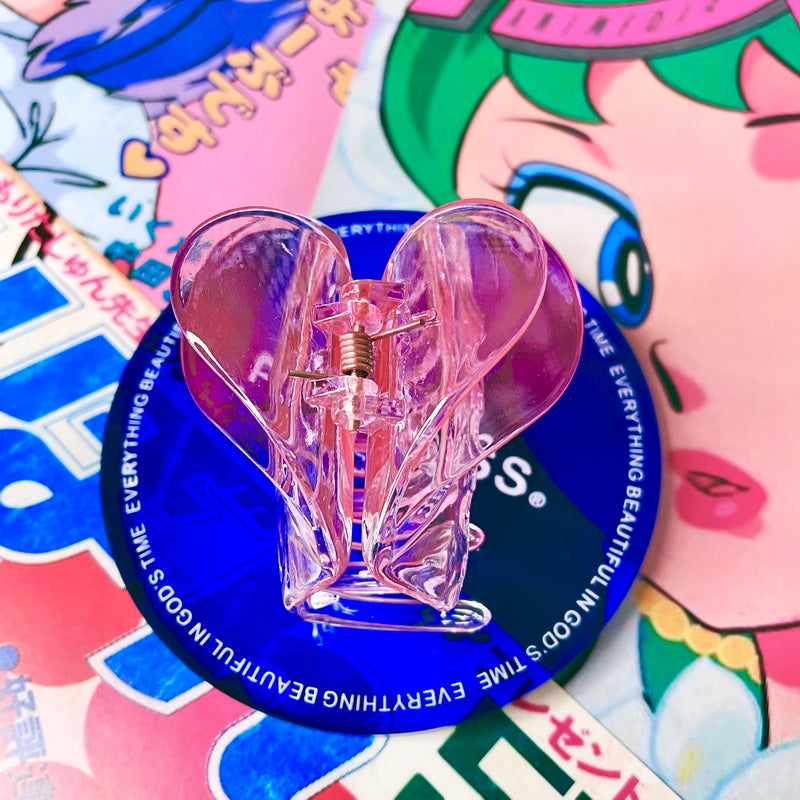 StrangeLab Heart Claw Clip | Transparent Acrylic Claw | Heart-Shaped Hair Clip hair clip strangelab