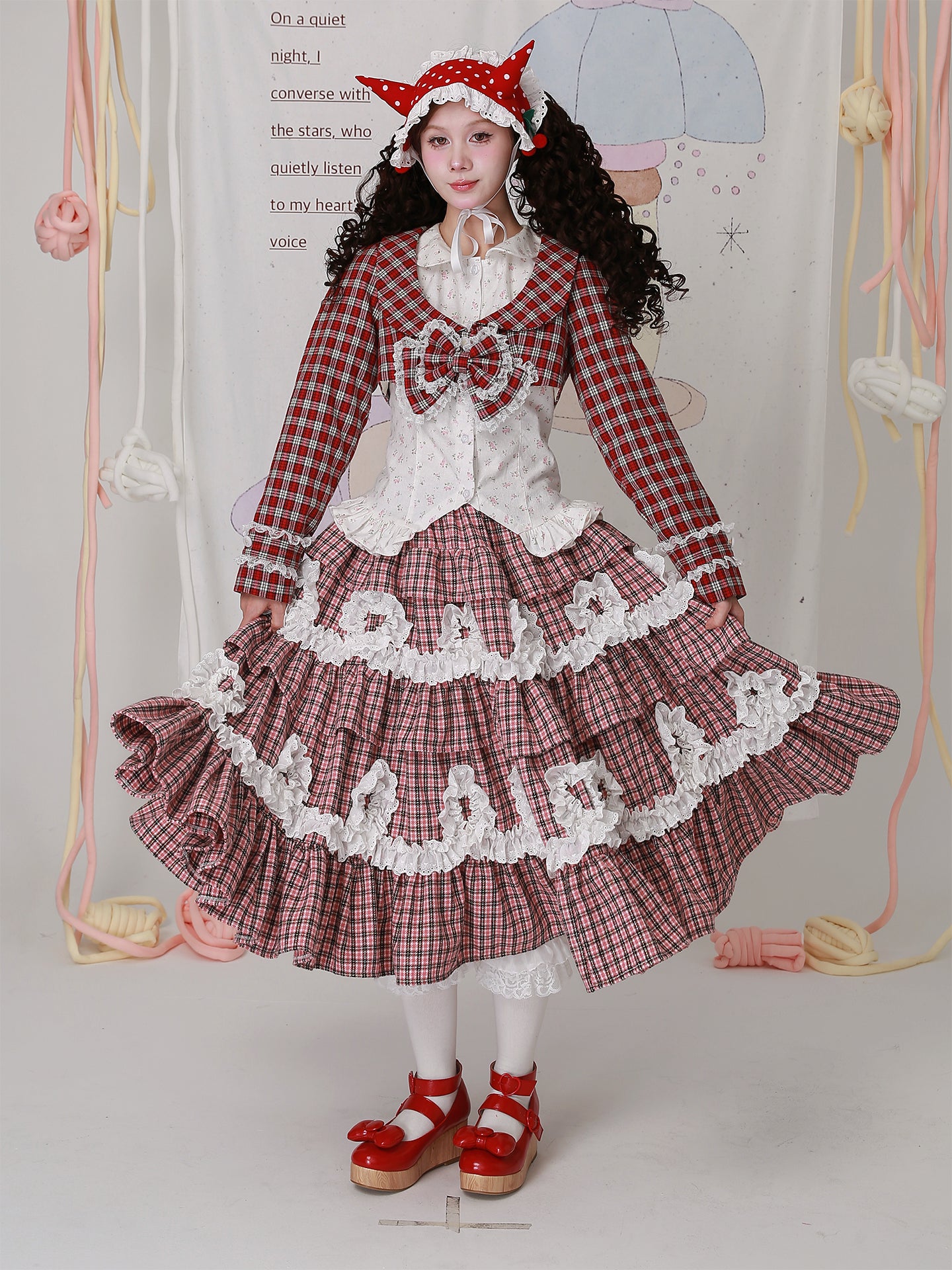 SOS MEME CLUB - Kawaii Skirt Showa Retro Layered Cake Skirt skirt SOS MEME CLUB