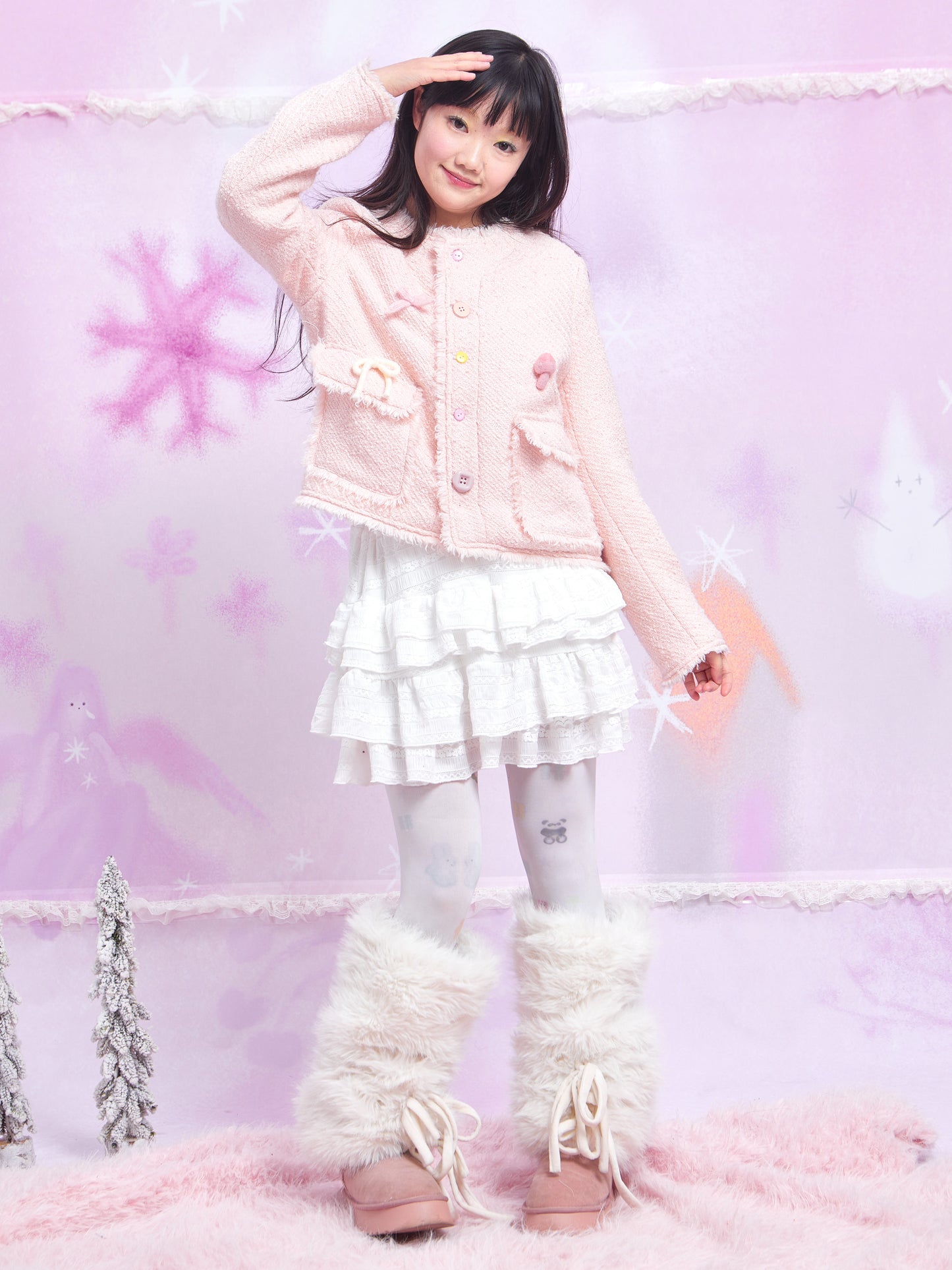 Harajuku Skirt White Lace Cake Layered Skirt Versatile Skirt skirt Moon Meadow