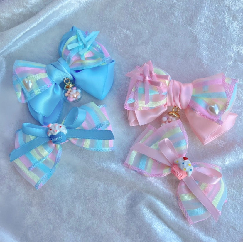 Bow Terminator Macaron Candy Hair Clip | Sweet Cake Accessory | Decora Kei Inspired hair clip Bow Terminator
