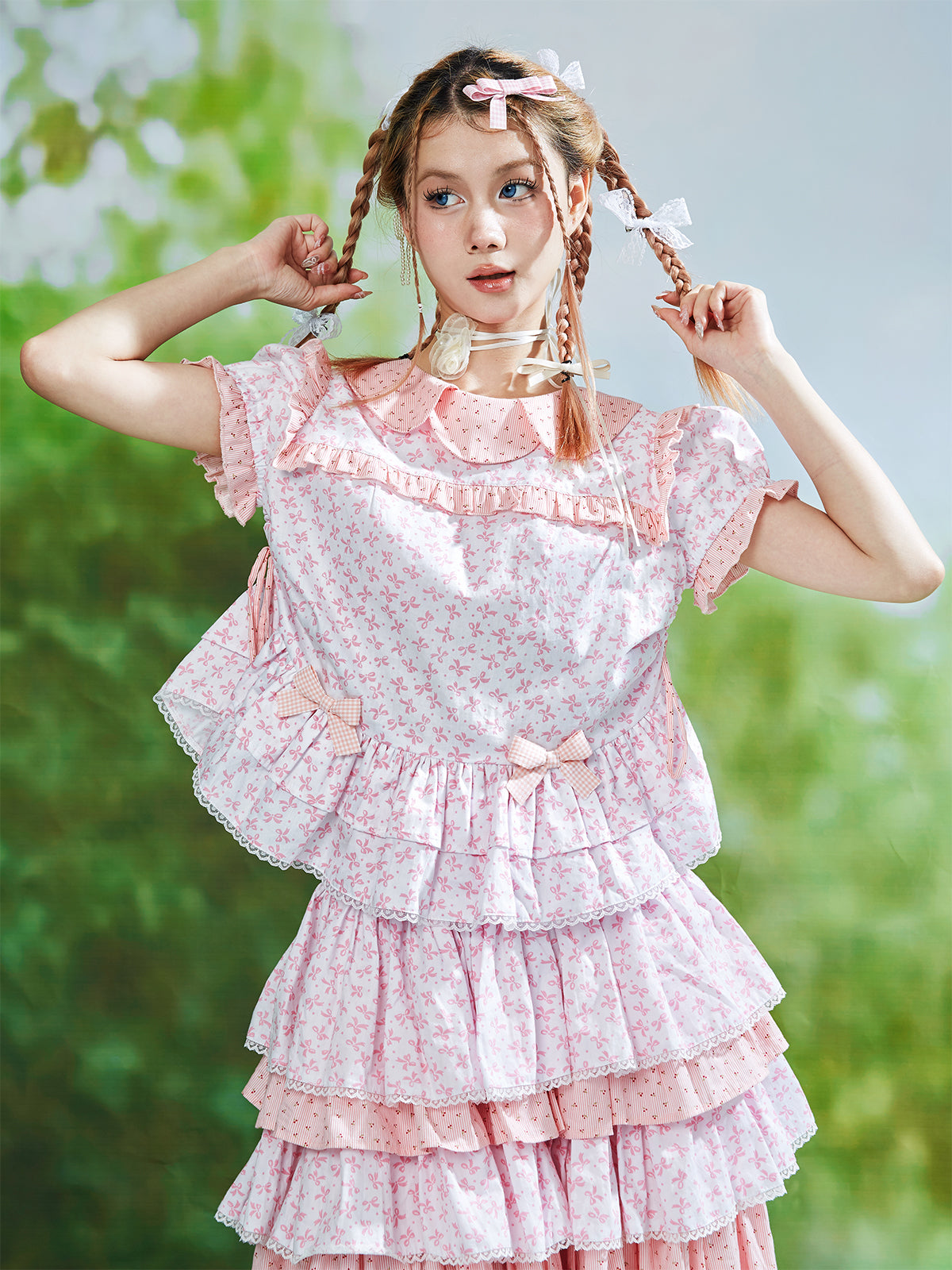 SOS MEME CLUB – Showa Pink Doll Collar Shirt shirt SOS MEME CLUB
