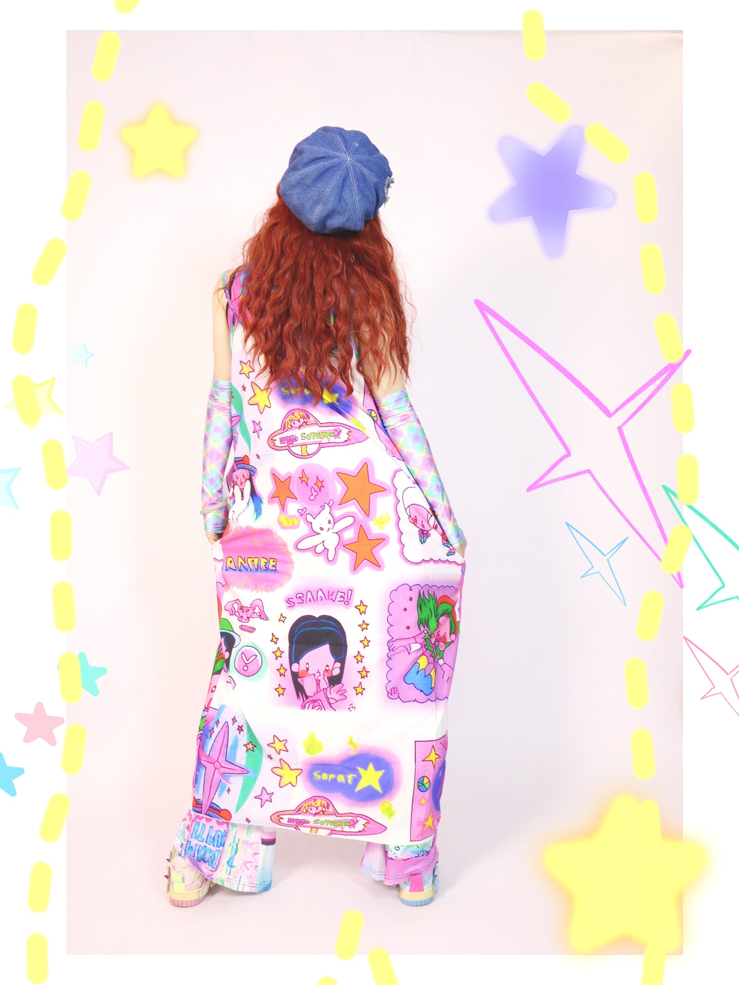 Harajuku Dress Cute Print Dress Loose Leisure Dress dress Leerroo