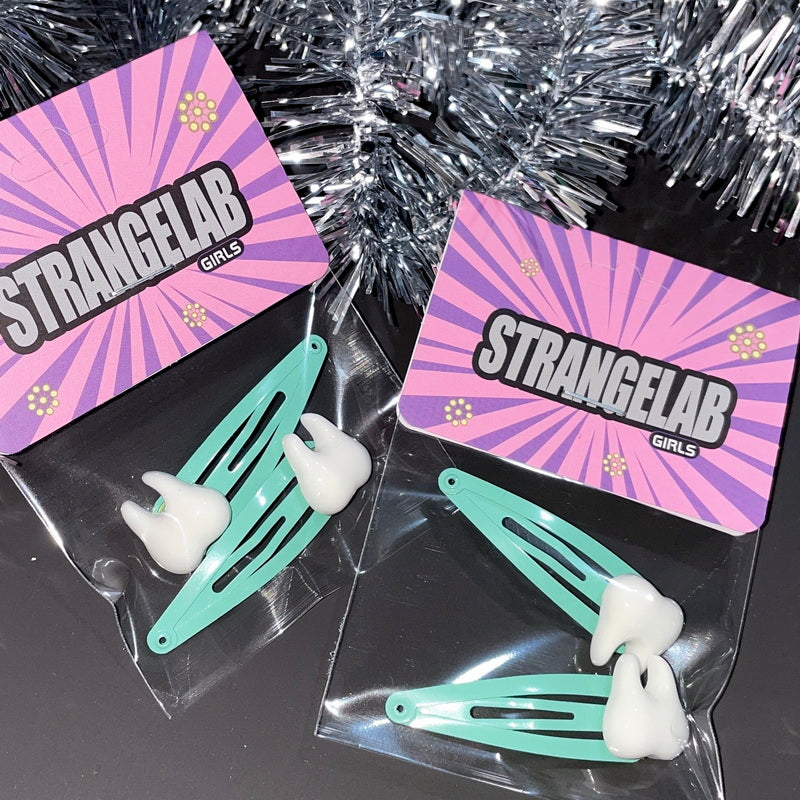 StrangeLab Subculture Hair Clip | Harajuku Cute Teeth Clip | Bangs BB Clip hair clip strangelab