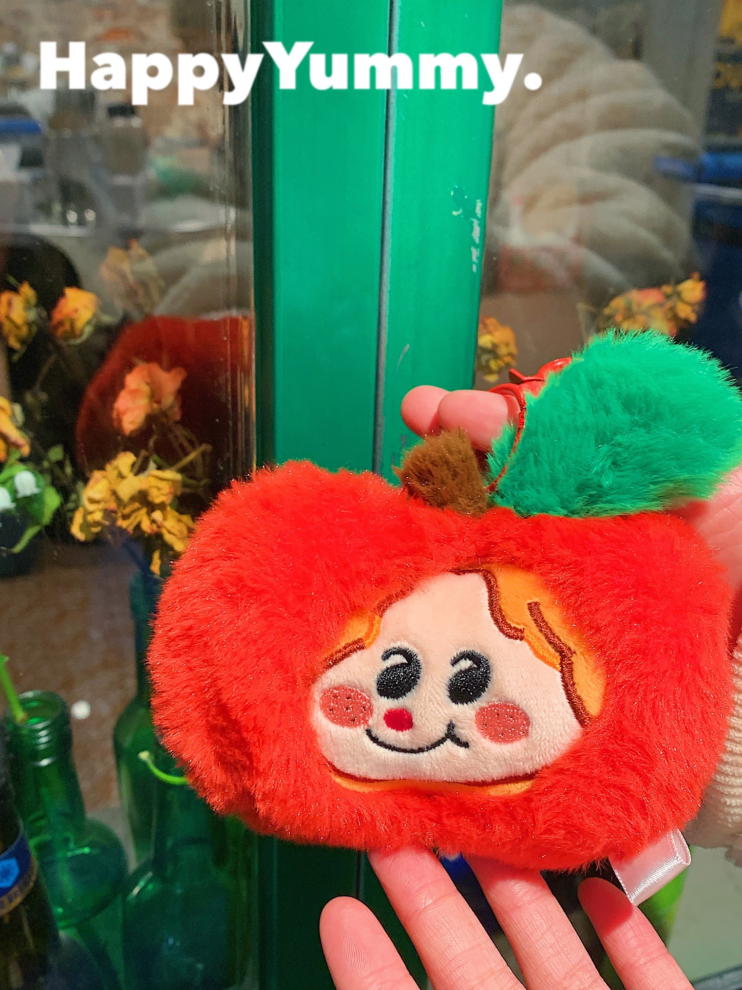 Harajuku Keychain Plush Cute Apple Keychain Apple DUDU Keychain keychain HappyYummy